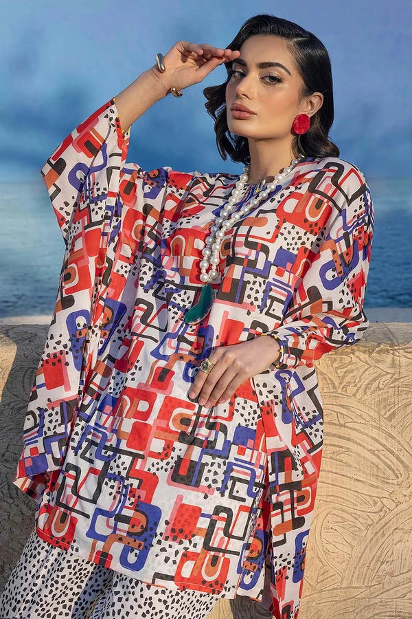 2 Piece Unstitched Printed Lawn Suit