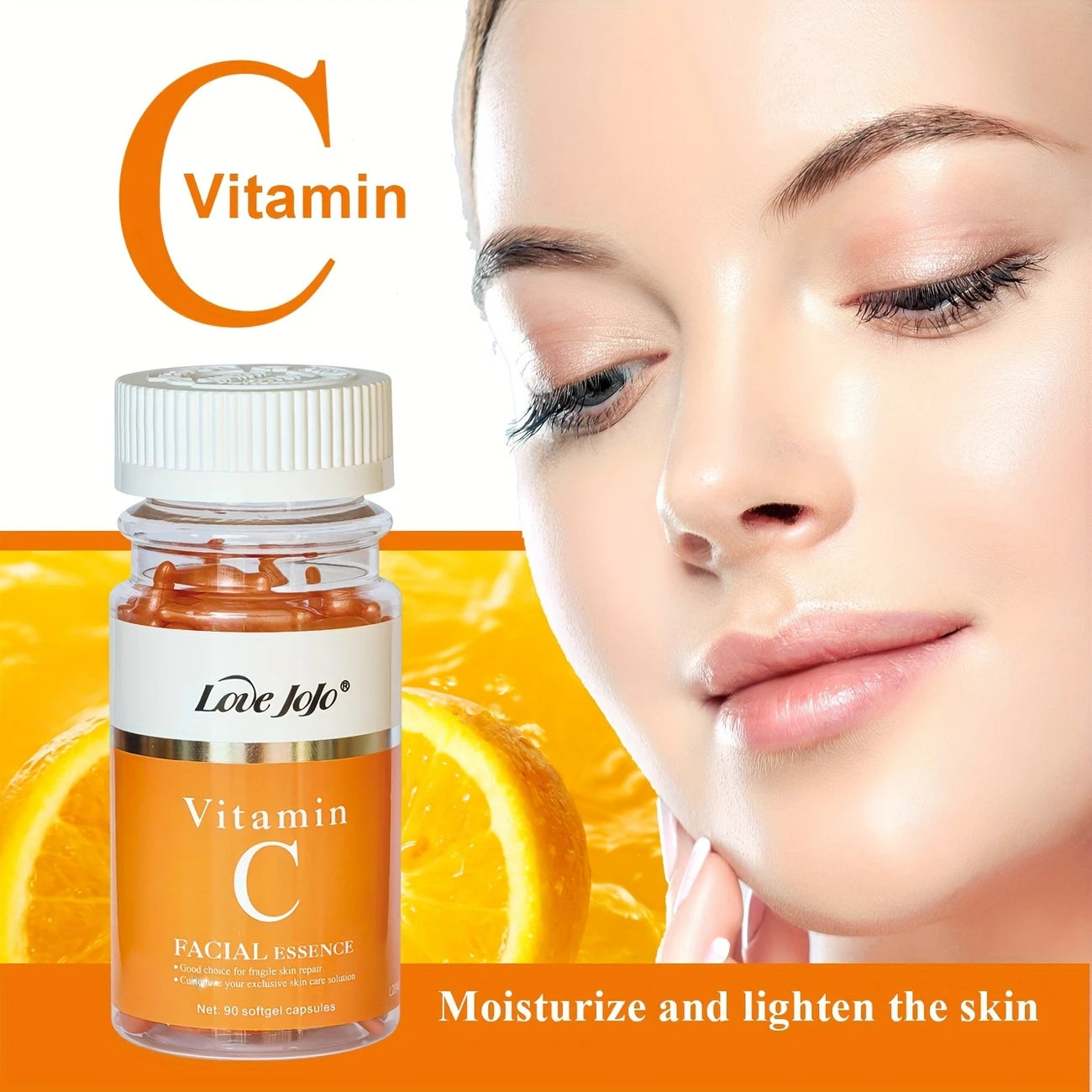 1 Box of 90 Vitamin C Facial Serum Capsules