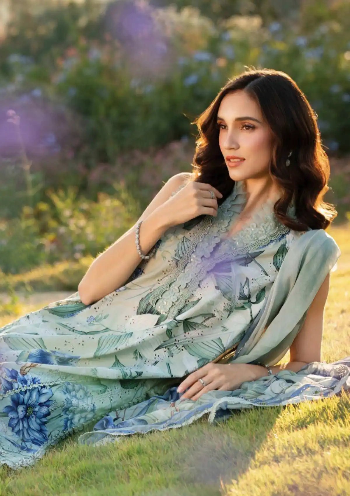 3 Piece Unstitched Embroidered Lawn Suit