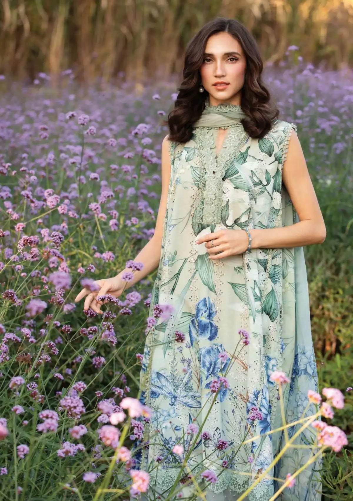 3 Piece Unstitched Embroidered Lawn Suit