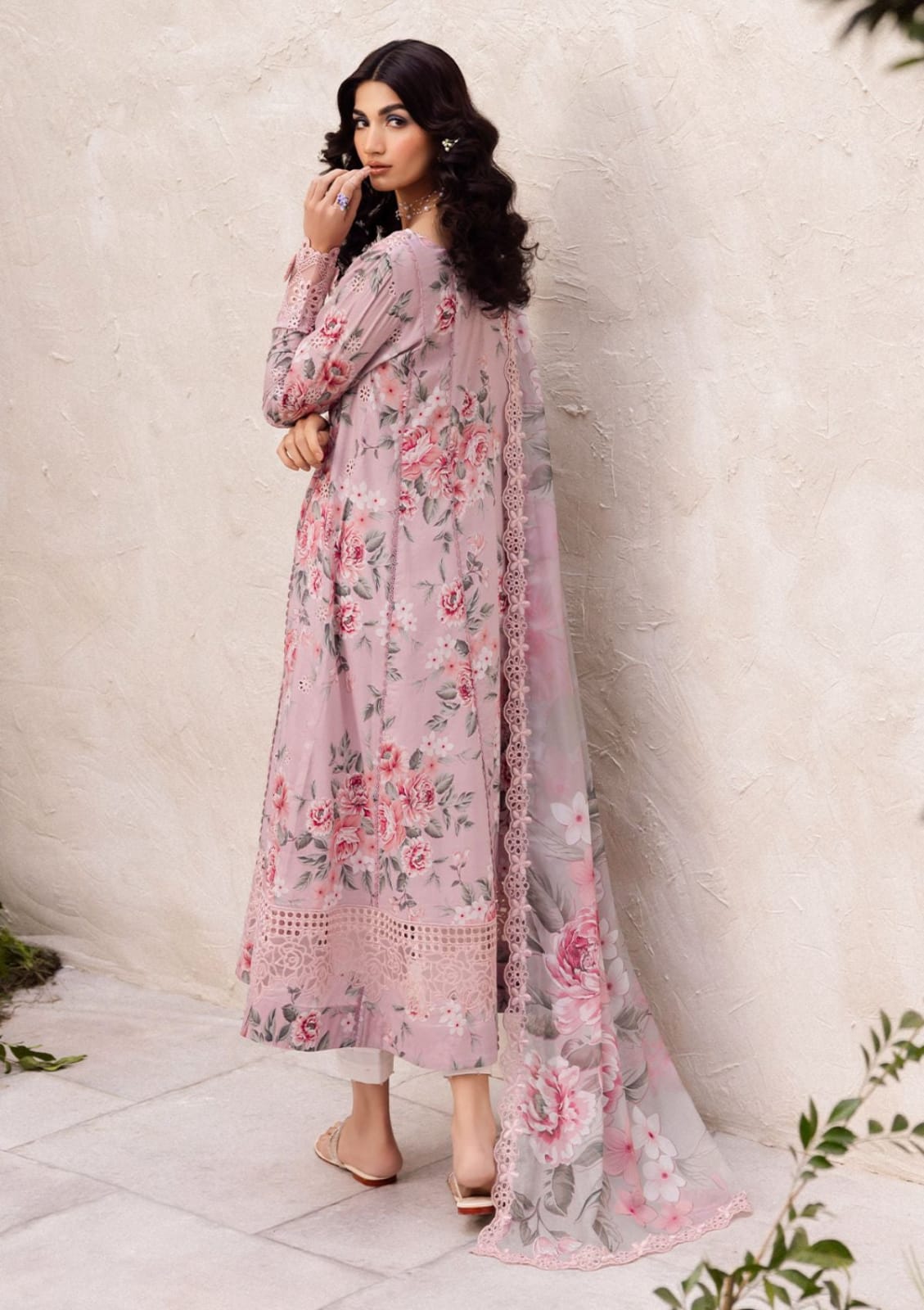 3 Piece Unstitched Embroidered Lawn Suit