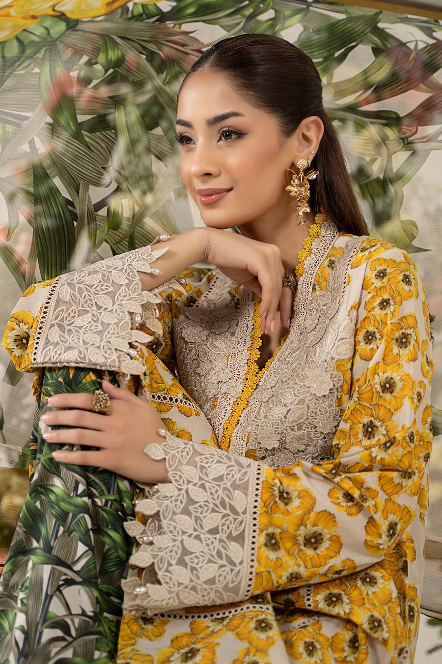 3 Piece Unstitched Printed Lawn Suit