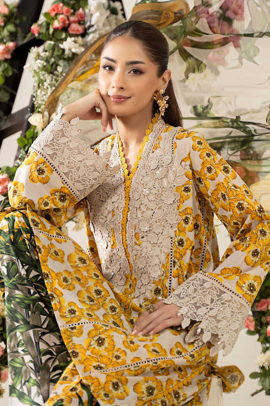 3 Piece Unstitched Printed Lawn Suit