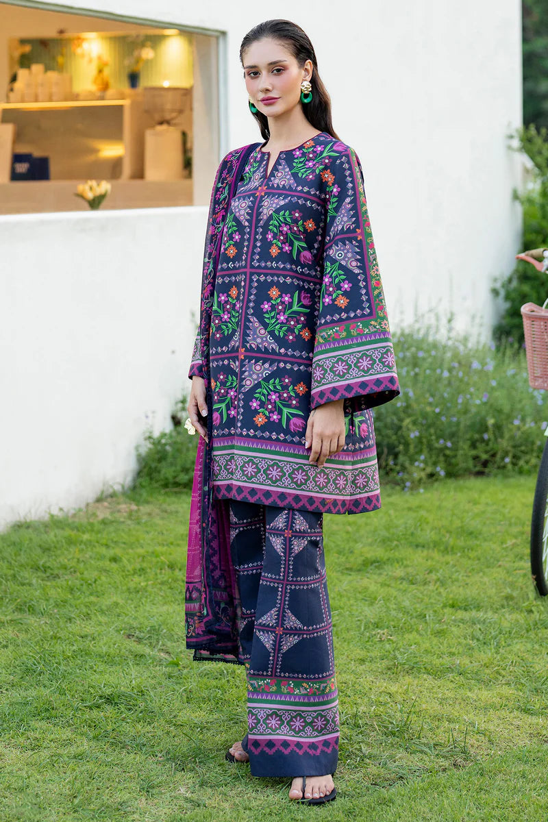3 Piece Unstitched Digital Printed Lawn Suit