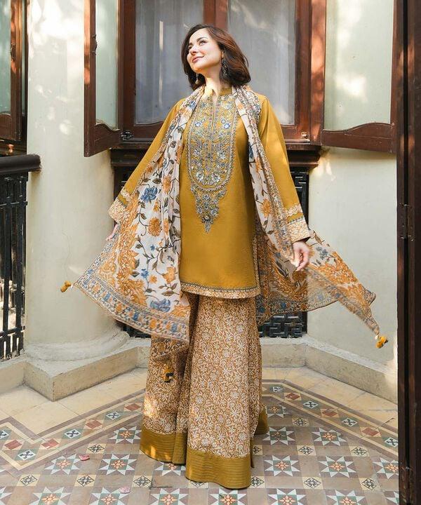 3 Piece Unstitched Dhanak Suit with Soft Wool Printed Shawl