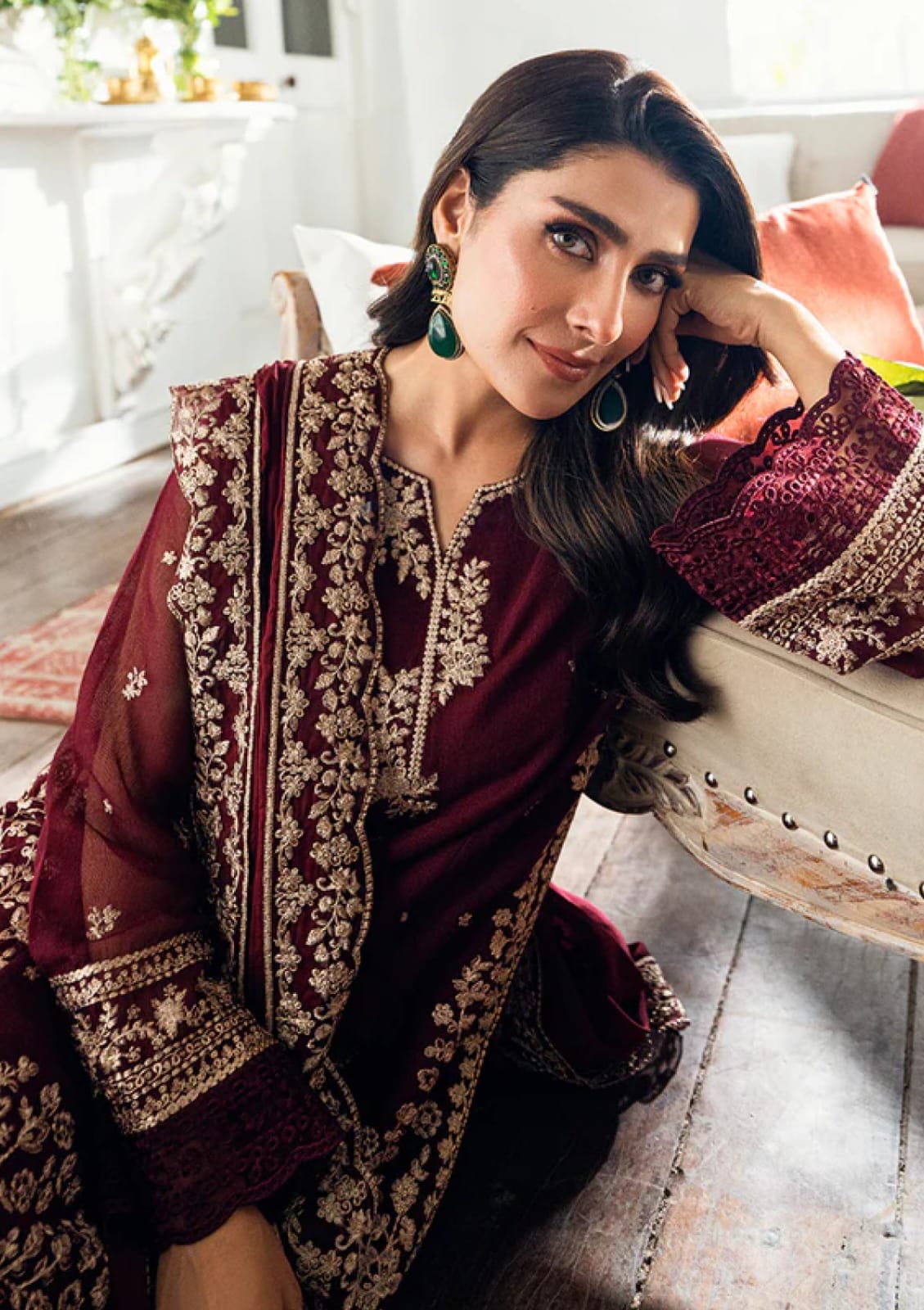 3 Piece Unstitched Suit based on Chiffon Fabric with Malai Trouser