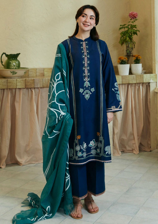 3 Piece Unstitched Dhanak Suit with Luxury Soft Printed Shawl