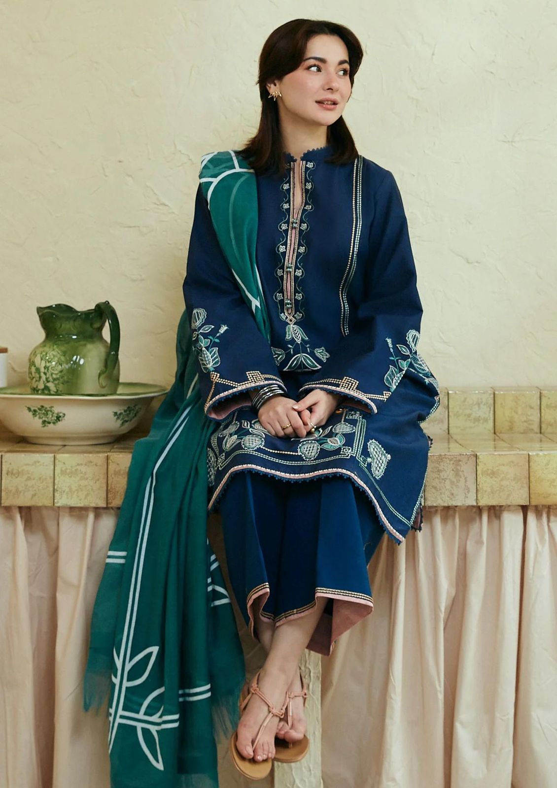 3 Piece Unstitched Dhanak Suit with Luxury Soft Printed Shawl