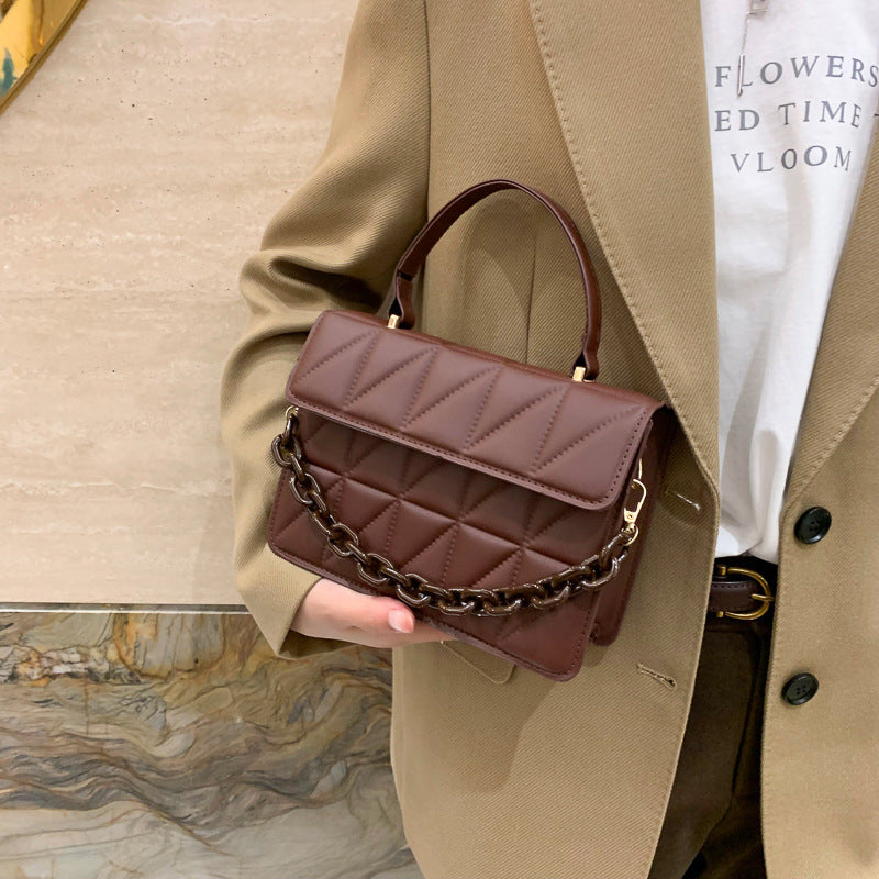 Small Square Bag Women's Bag New Casual Indentation Texture Messenger Bag