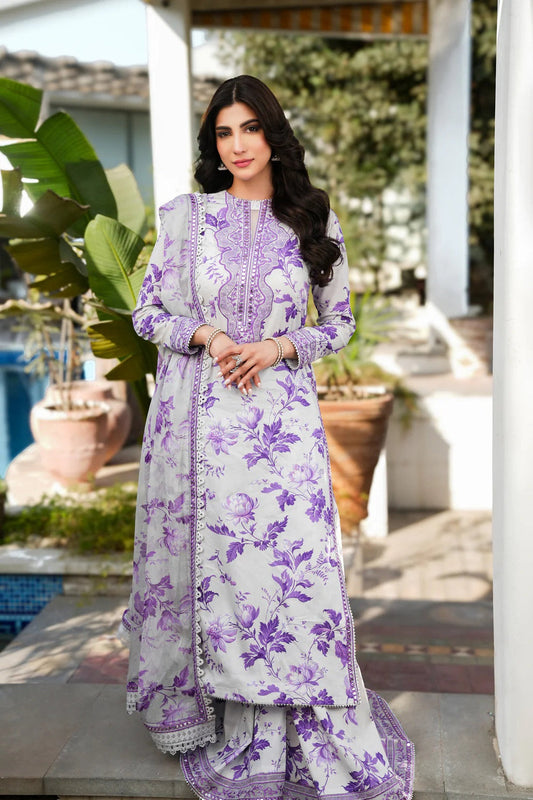 3 Piece Unstitched Printed Lawn Suit