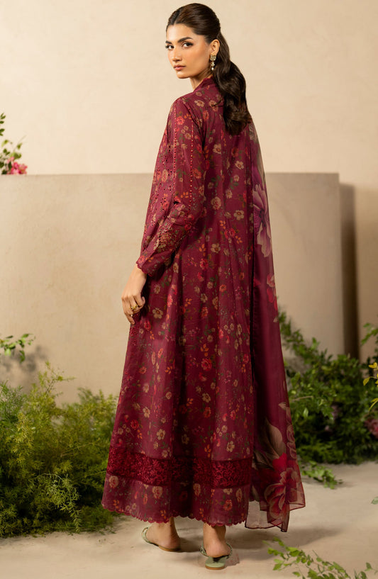 3 Piece Unstitched Embroidered Lawn Suit
