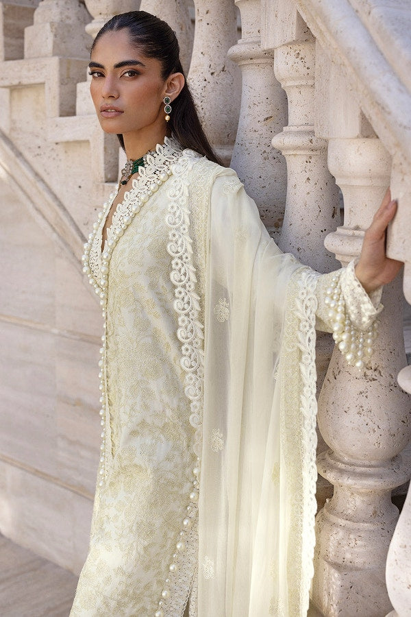 3 Piece Unstitched Embroidered Lawn Suit