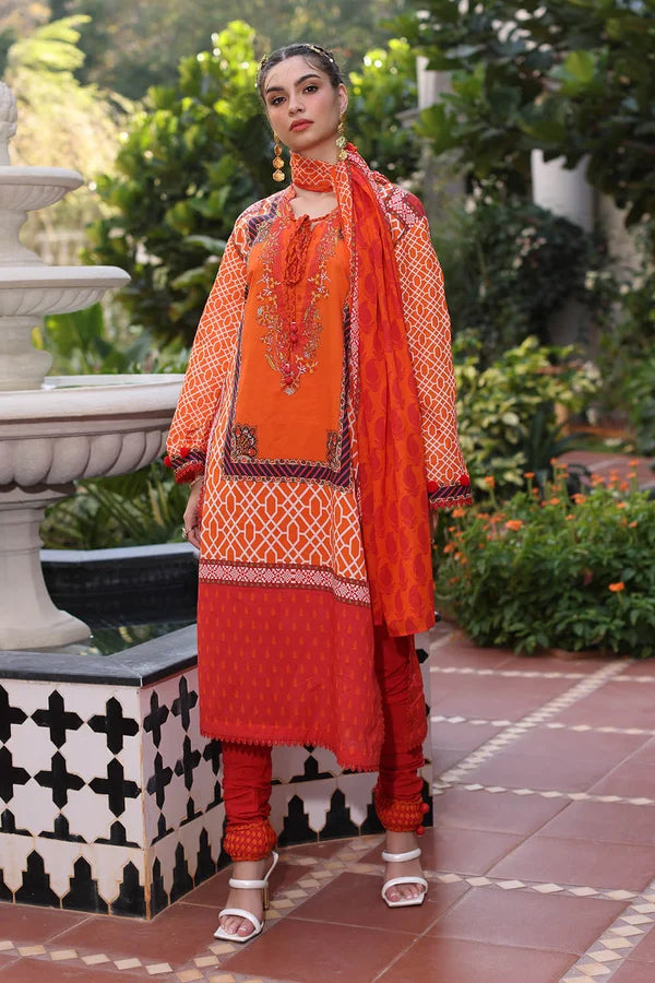 3 Piece Unstitched Printed Lawn Suit