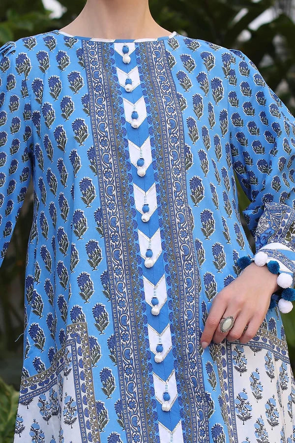 3 Piece Unstitched Printed Lawn Suit