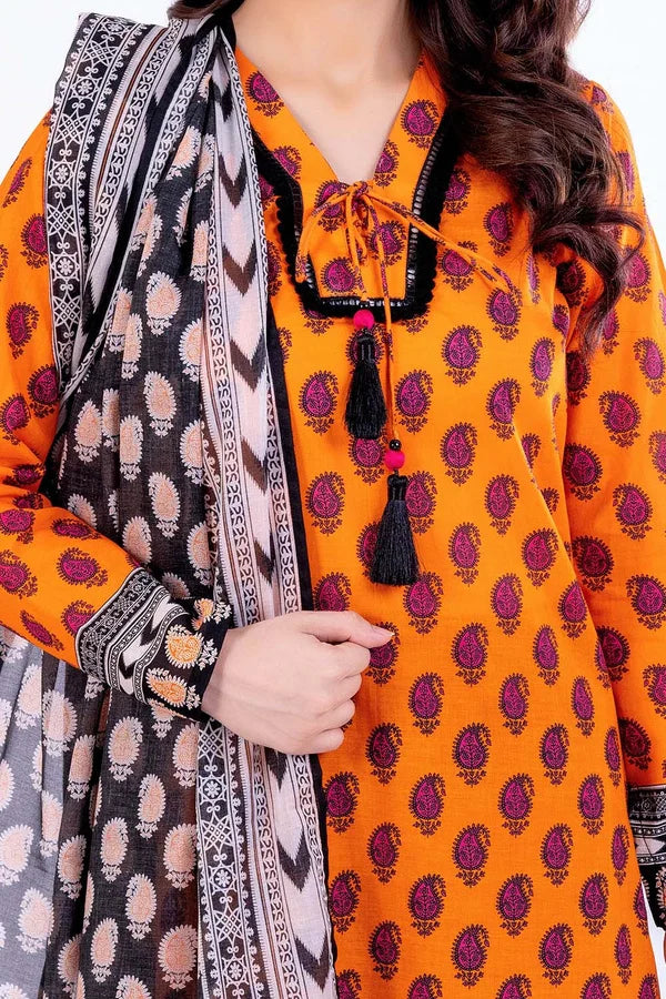 3 Piece Unstitched Printed Lawn Suit