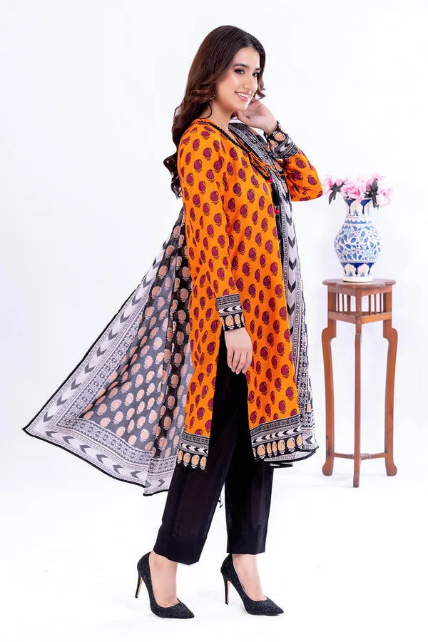 3 Piece Unstitched Printed Lawn Suit