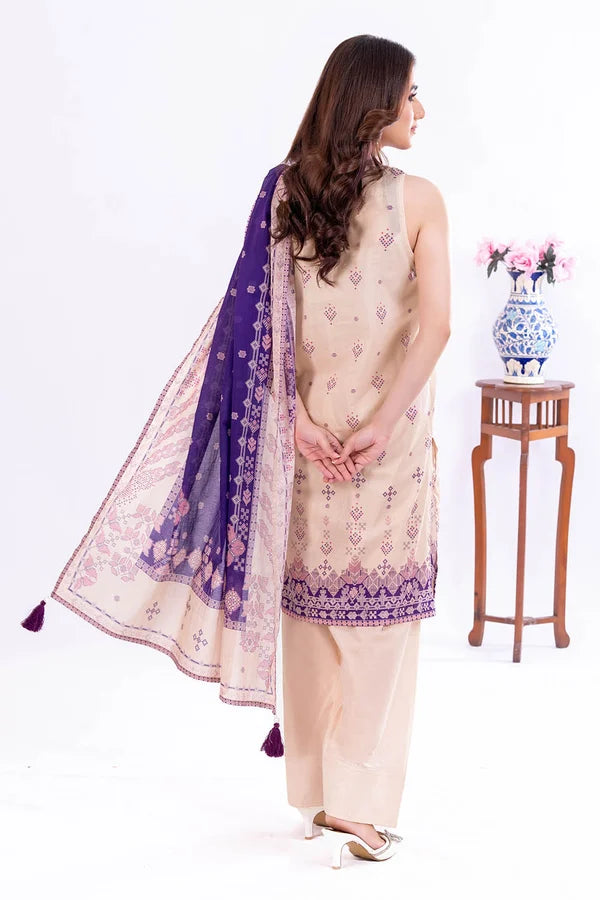 3 Piece Unstitched Printed Lawn Suit