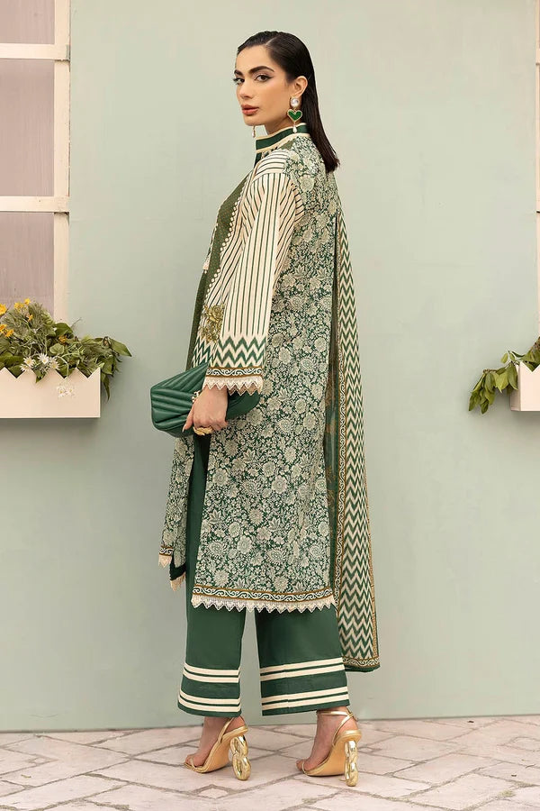 3 Piece Unstitched Printed Lawn Suit