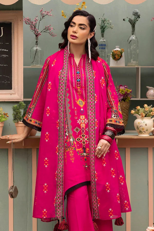 3 Piece Unstitched Printed Lawn Suit