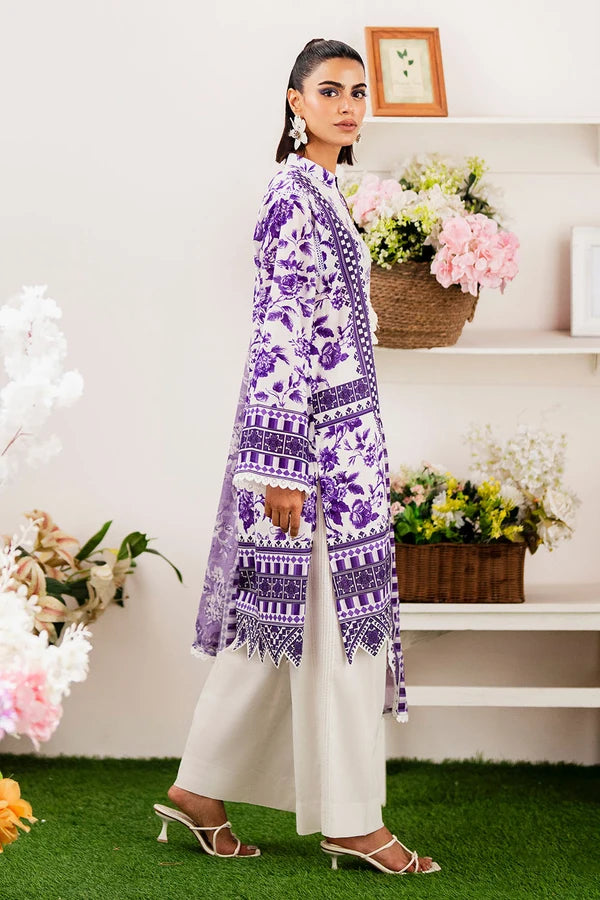 3 Piece Unstitched Printed Lawn Suit