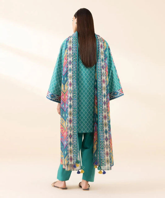 3 Piece Unstitched Printed Lawn Suit