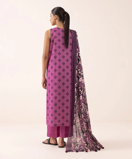 3 Piece Unstitched Printed Lawn Suit