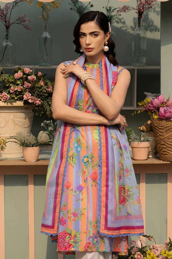 3 Piece Unstitched Printed Lawn Suit