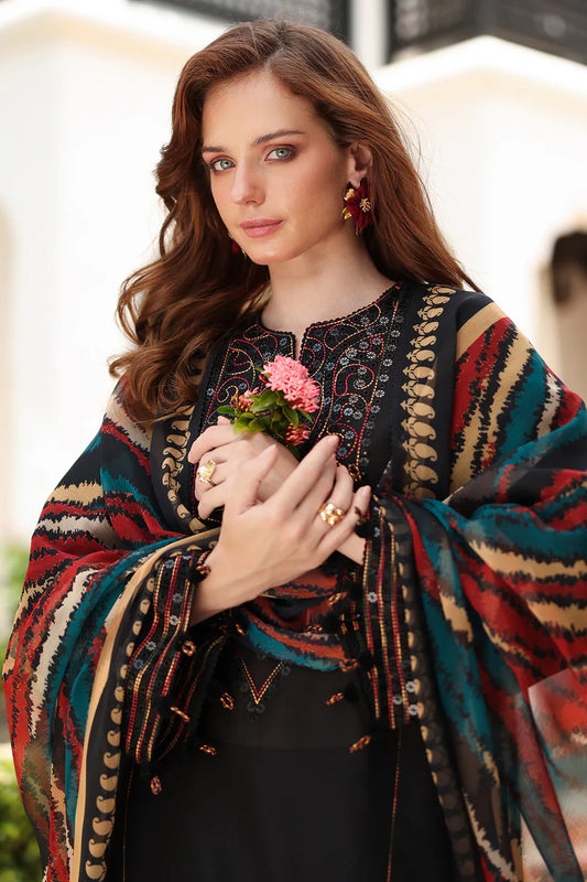 3 Piece Unstitched Embroidered Lawn