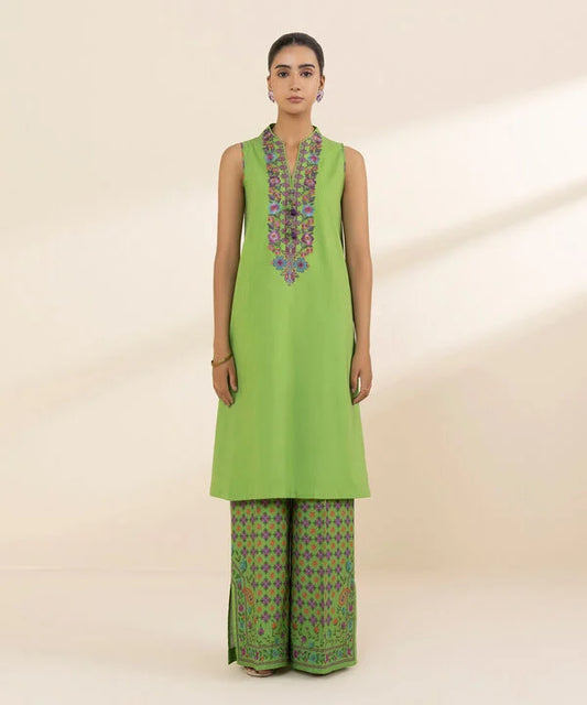 2 Piece Unstitched Embroidered Lawn Suit