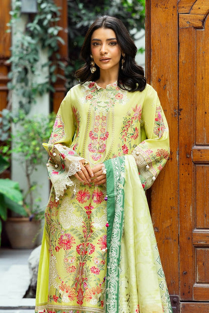 3 Piece Unstitched Embroidered Lawn Suit