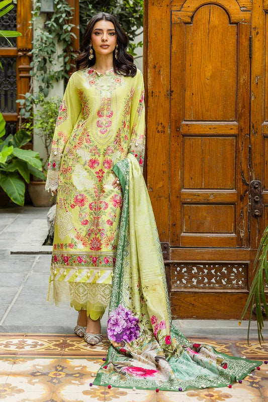 3 Piece Unstitched Embroidered Lawn Suit