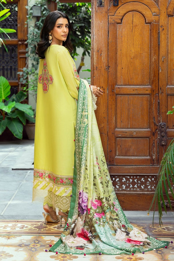 3 Piece Unstitched Embroidered Lawn Suit