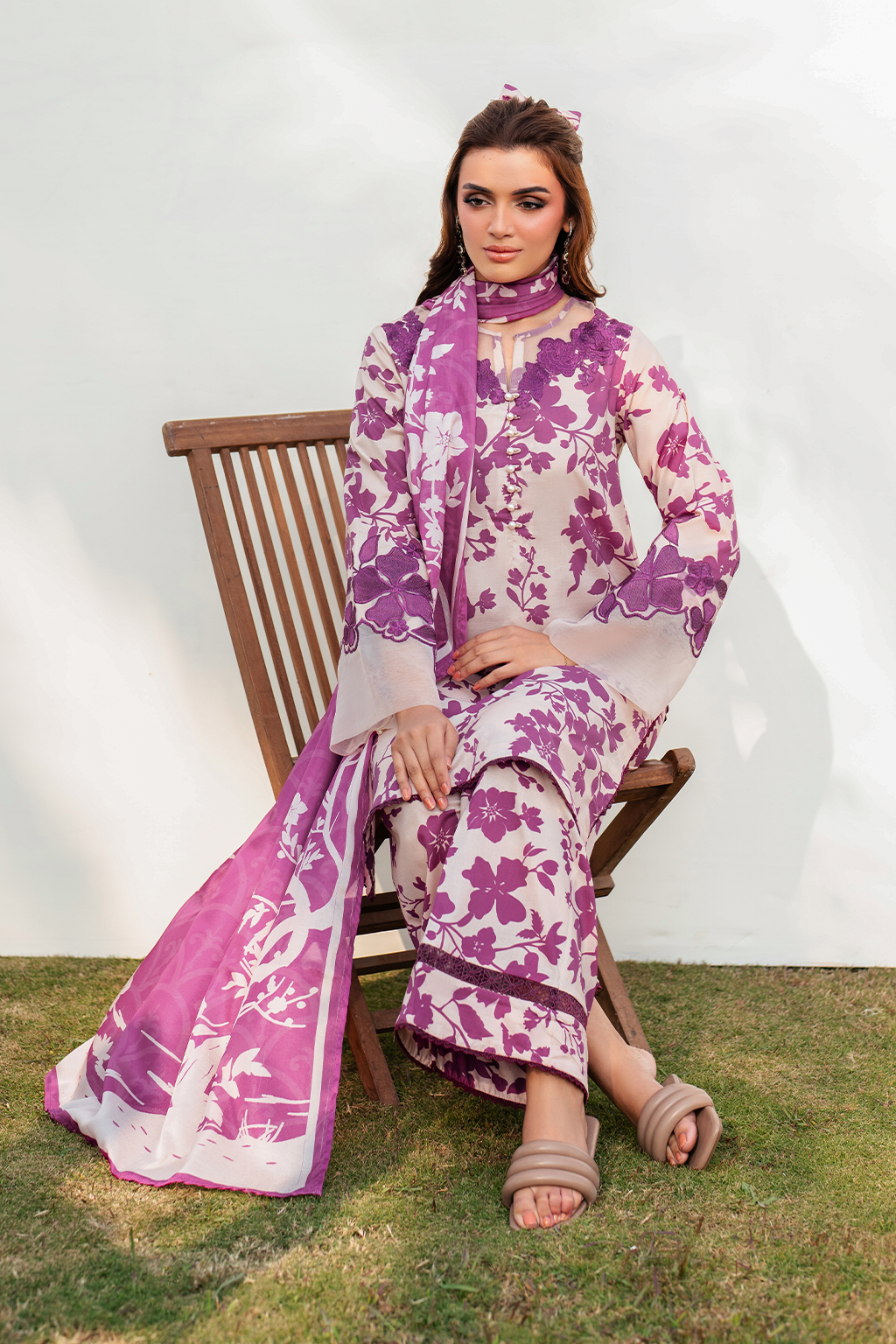 3 Piece Unstitched Printed Lawn Suit