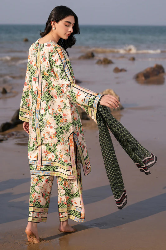 3 Piece Unstitched Digital Printed Lawn Suit