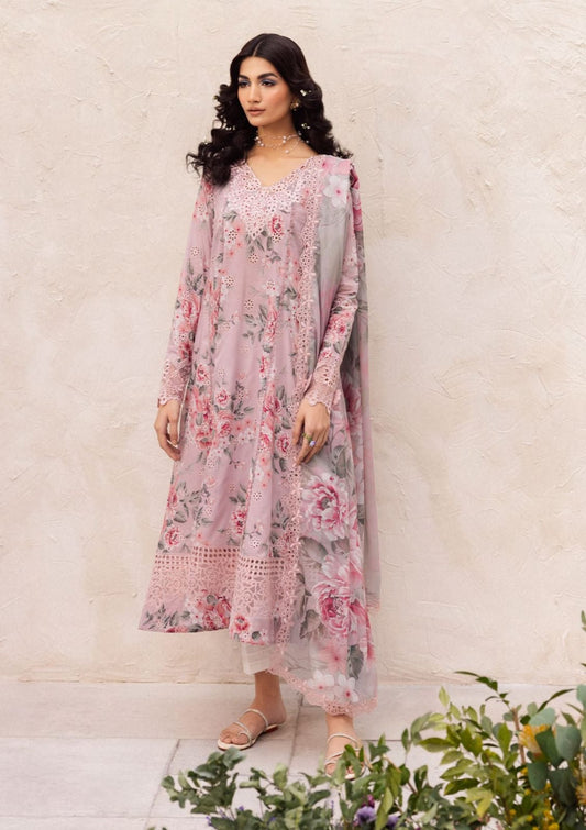 3 Piece Unstitched Embroidered Lawn Suit