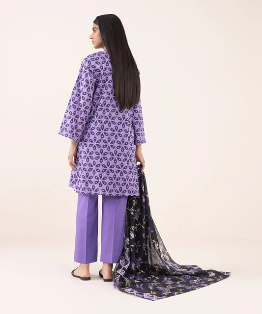 3 Piece Unstitched Printed Lawn Suit