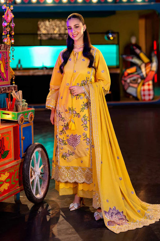 3 Piece - Dyed Embroidered Suit