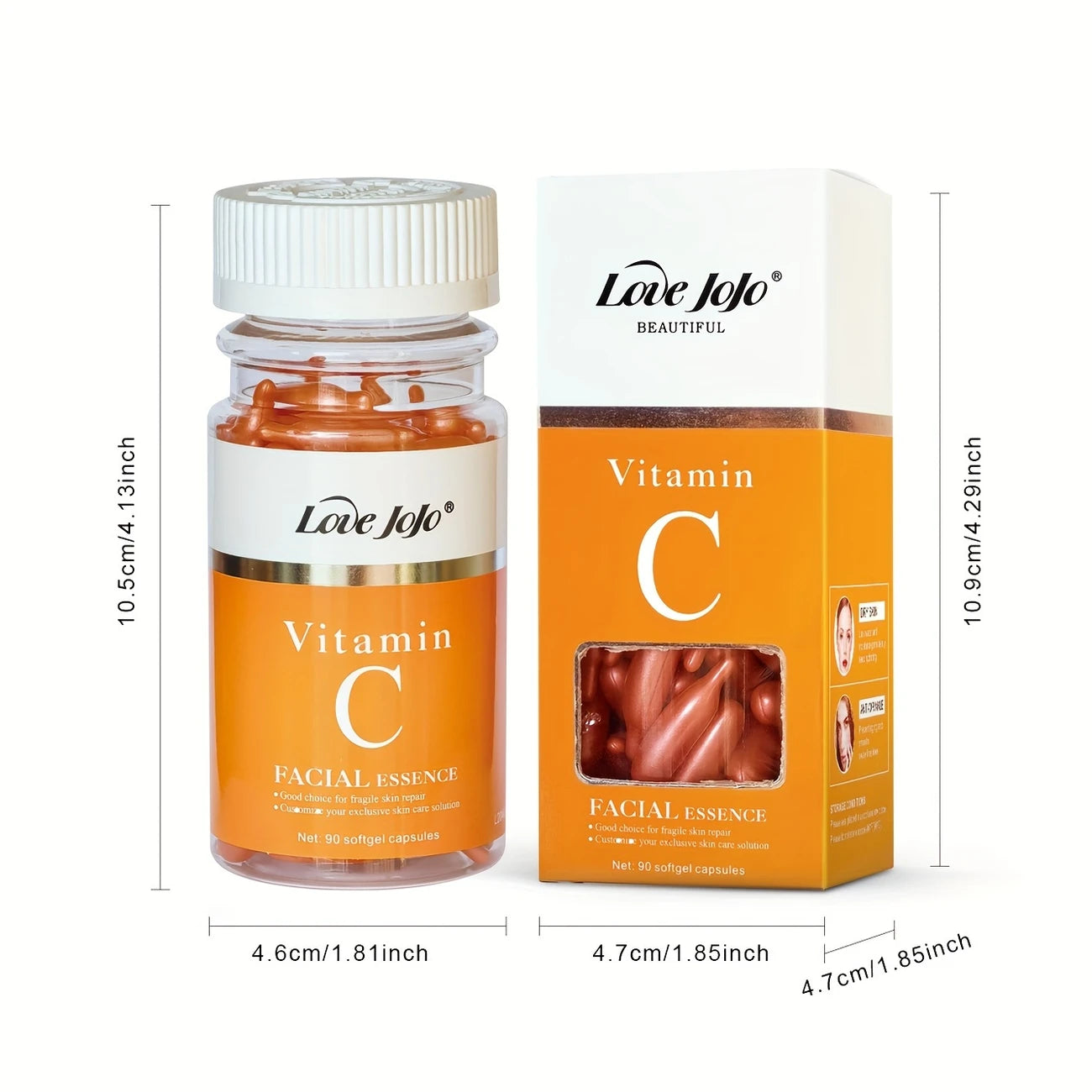 1 Box of 90 Vitamin C Facial Serum Capsules