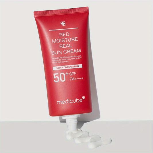 MEDICUBE Red Moisture Real Sun PA+++, Non-Comedogenic Oil Control Moisturizing Sunscreen
