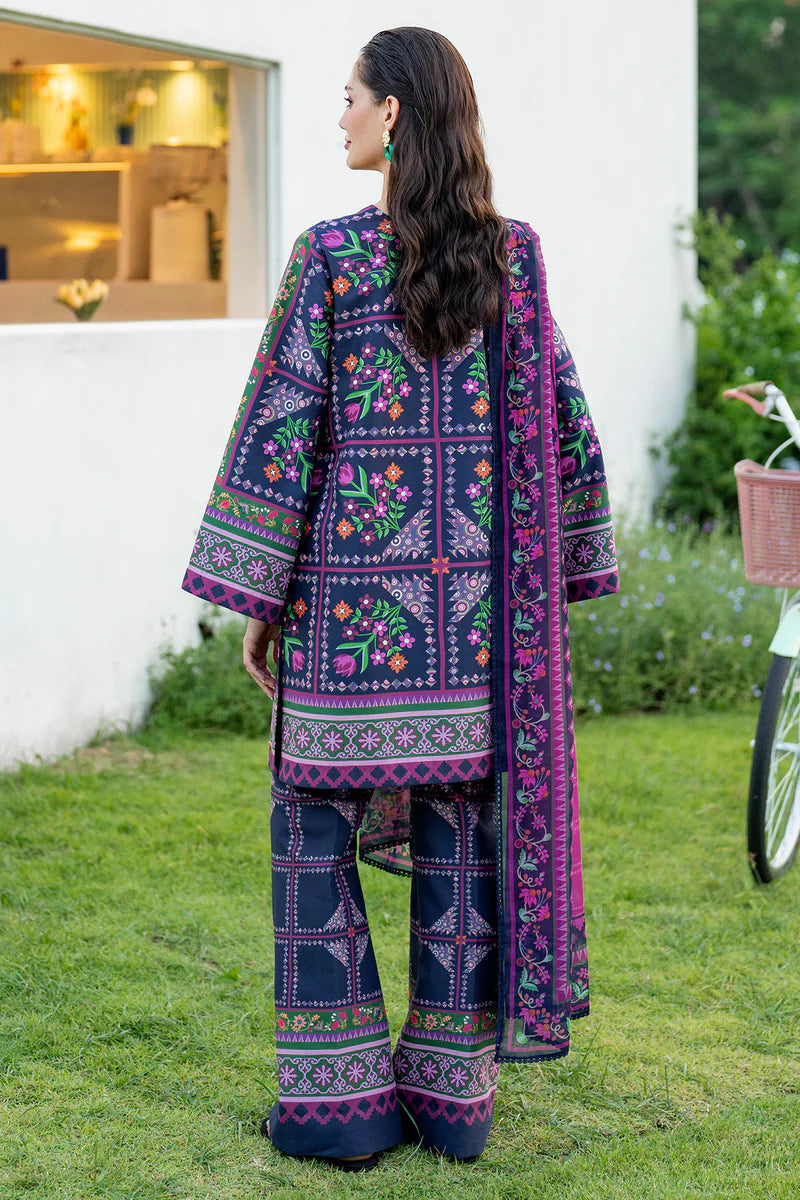 3 Piece Unstitched Digital Printed Lawn Suit