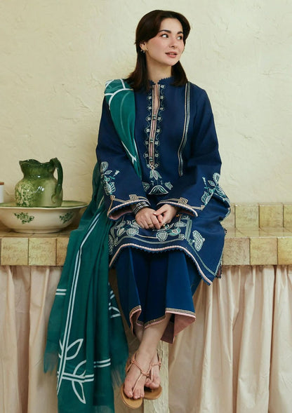 3 Piece Unstitched Dhanak Suit with Luxury Soft Printed Shawl