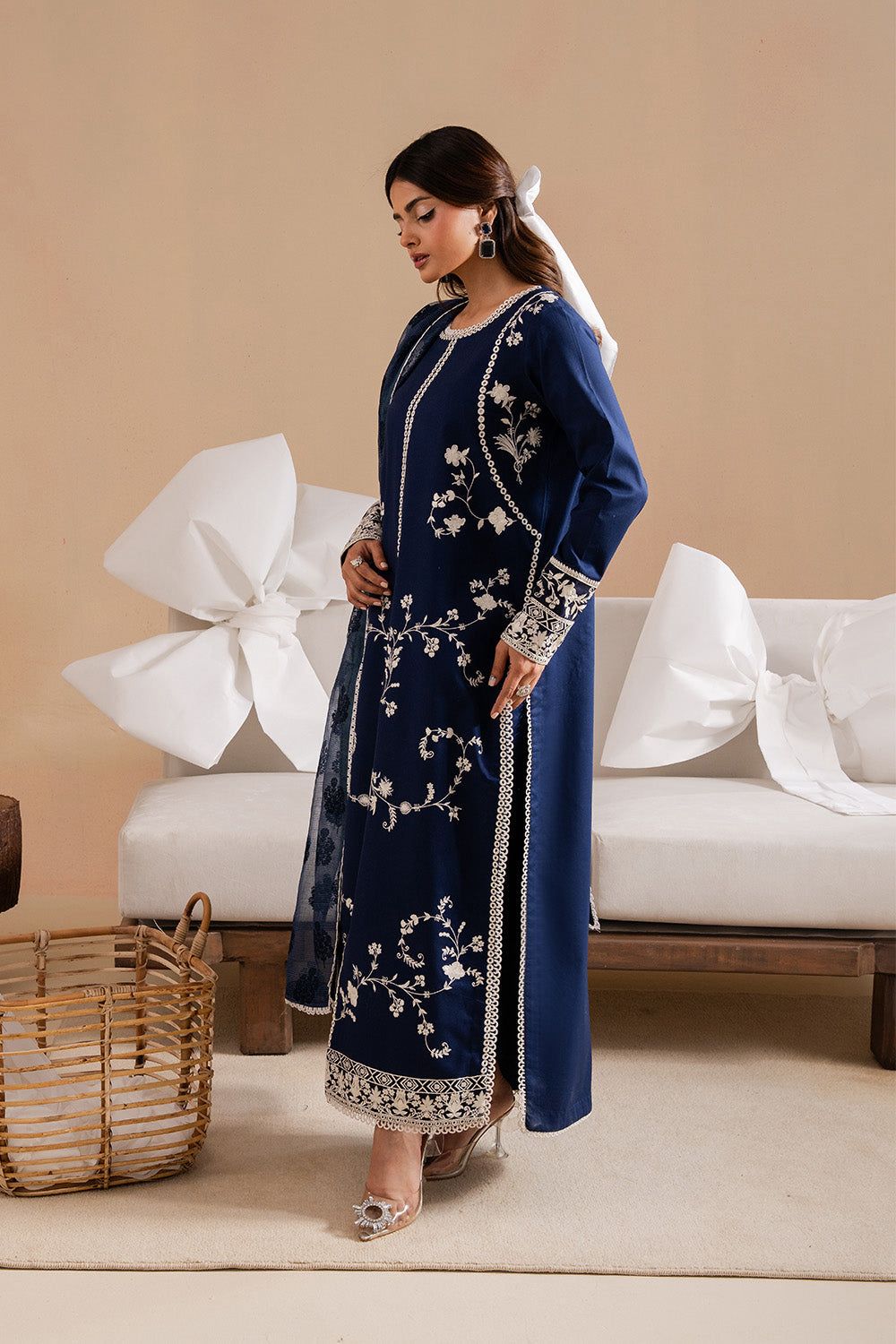 3 Piece Unstitched Dhanak Suit with Soft Wool Printed Shawl
