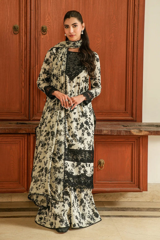3 Piece Unstitched Printed Lawn Suit