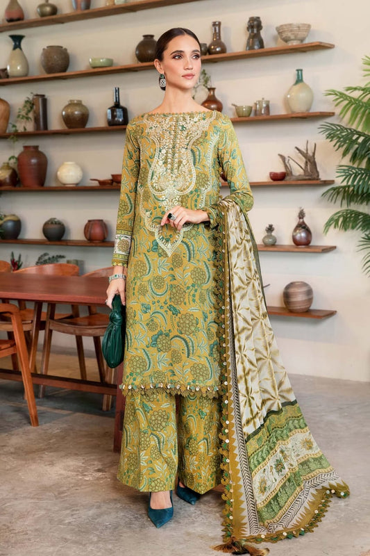 3 Piece Unstitched Printed Lawn Suit