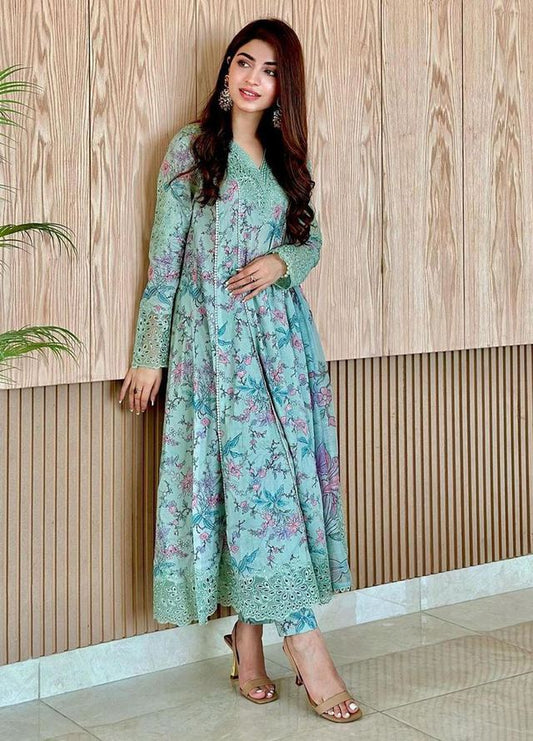 3 Piece Unstitched Printed Lawn Suit