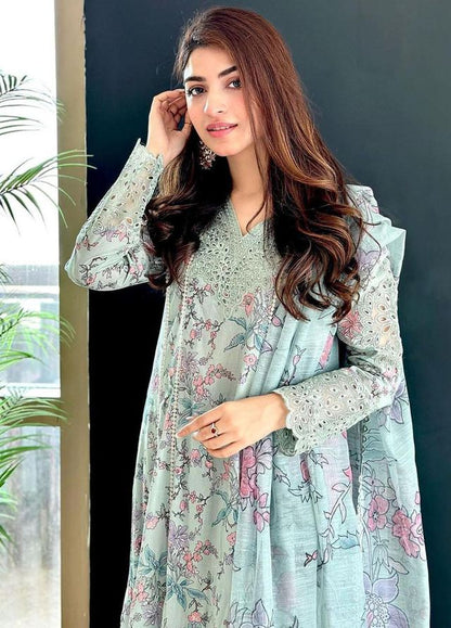 3 Piece Unstitched Printed Lawn Suit