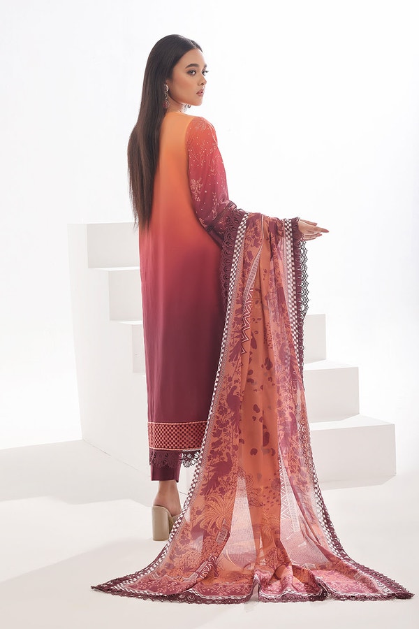 3 Piece Unstitched Embroidered Lawn Suit