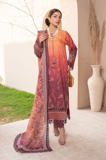 3 Piece Unstitched Embroidered Lawn Suit