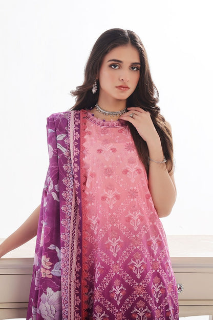 3 Piece Unstitched Embroidered Lawn Suit