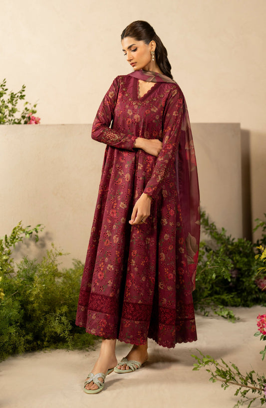 3 Piece Unstitched Embroidered Lawn Suit